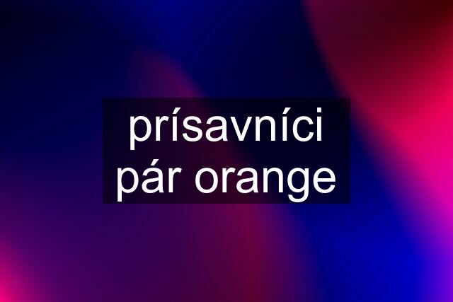 prísavníci pár orange