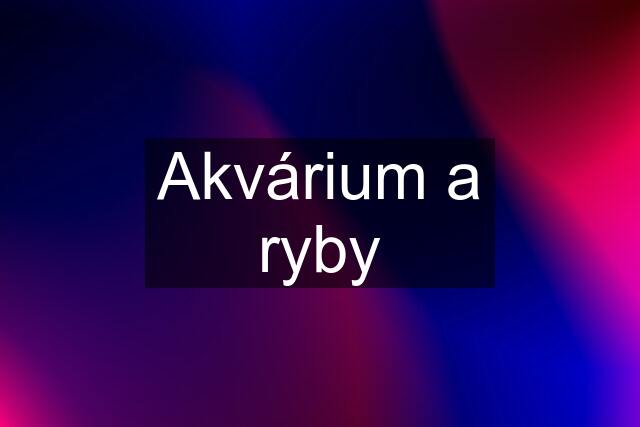 Akvárium a ryby