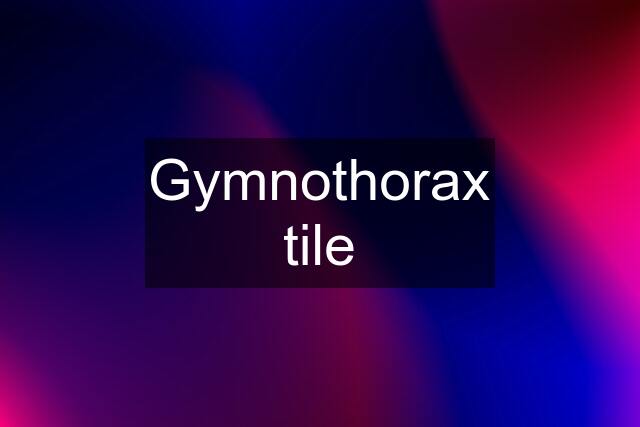 Gymnothorax tile