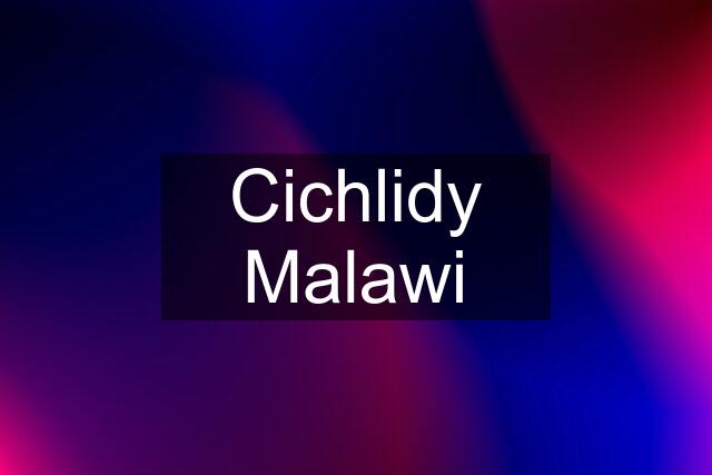 Cichlidy Malawi