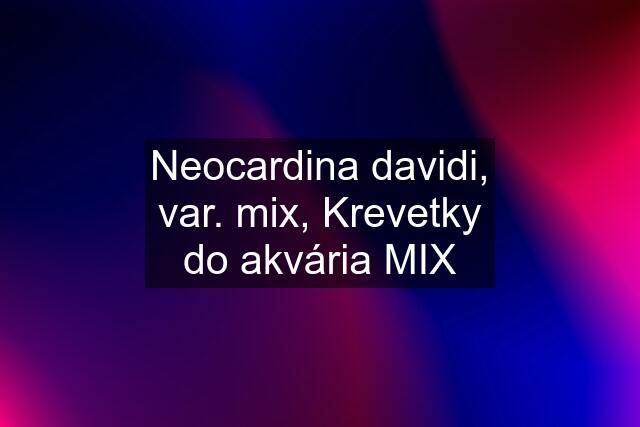 Neocardina davidi, var. mix, Krevetky do akvária MIX