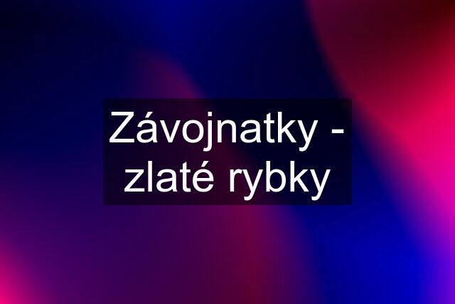 Závojnatky - zlaté rybky