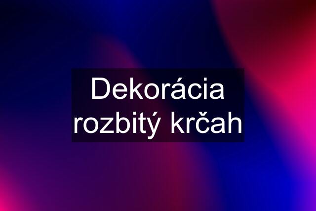 Dekorácia rozbitý krčah