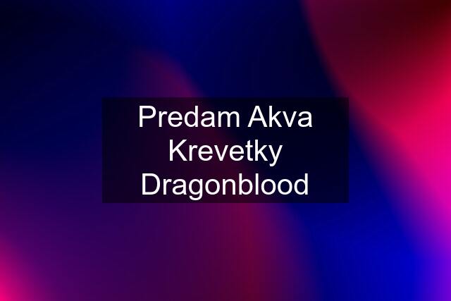 Predam Akva Krevetky Dragonblood