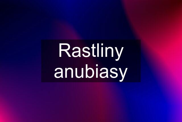 Rastliny anubiasy