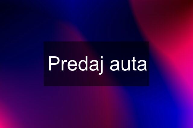 Predaj auta