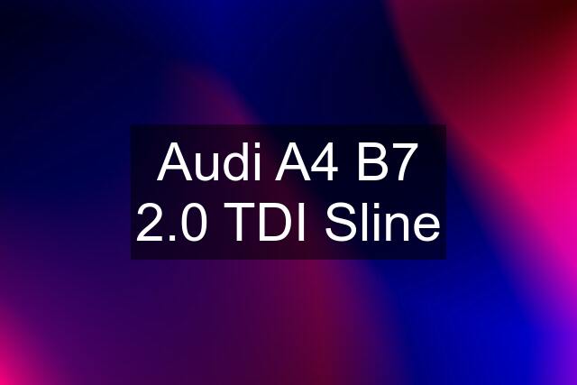 Audi A4 B7 2.0 TDI Sline