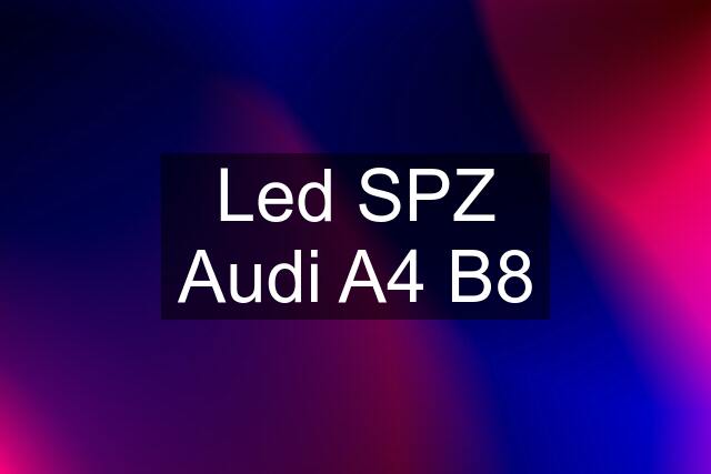 Led SPZ Audi A4 B8