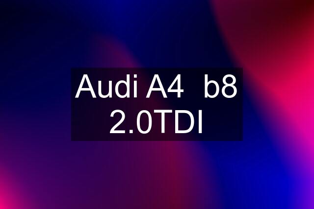 Audi A4  b8 2.0TDI