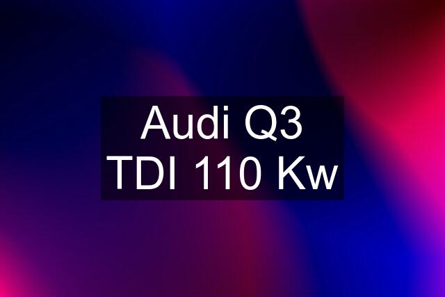 Audi Q3 TDI 110 Kw