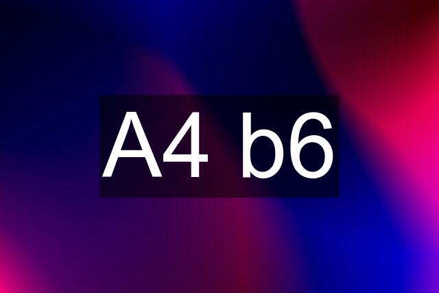 A4 b6