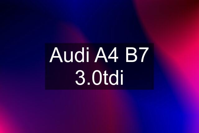 Audi A4 B7 3.0tdi