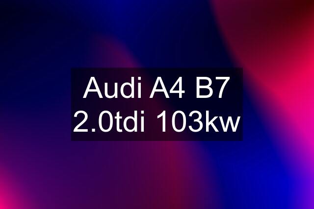 Audi A4 B7 2.0tdi 103kw