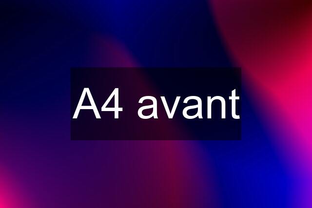 A4 avant