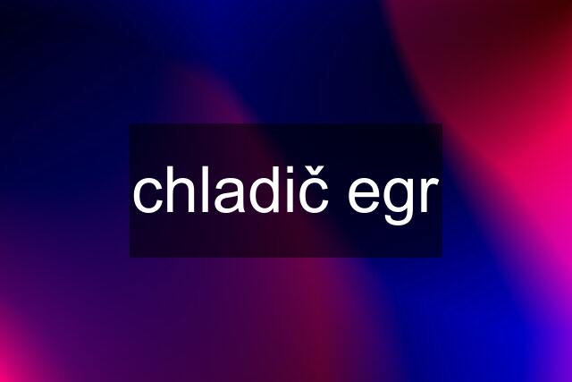 chladič egr