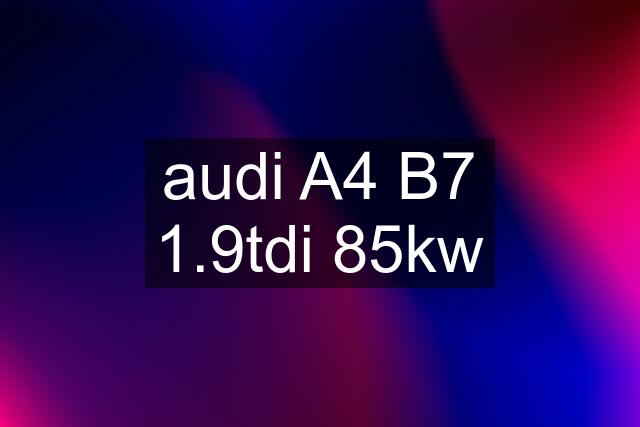 audi A4 B7 1.9tdi 85kw