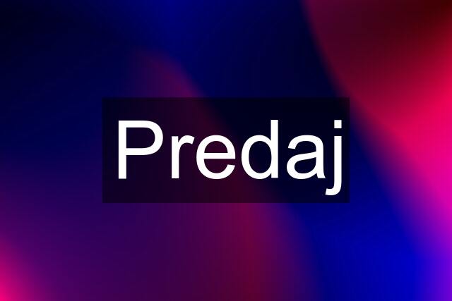 Predaj