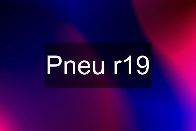 Pneu r19