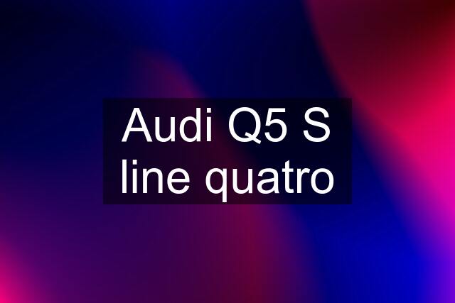 Audi Q5 S line quatro