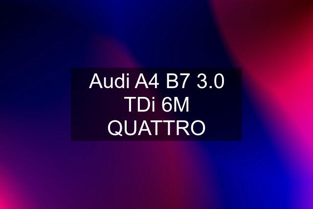 Audi A4 B7 3.0 TDi 6M QUATTRO