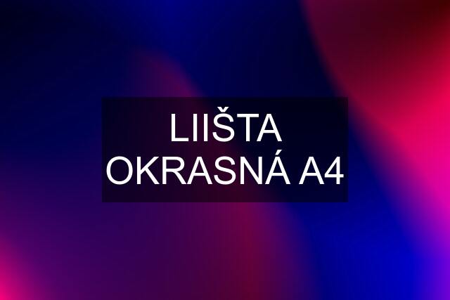 LIIŠTA OKRASNÁ A4