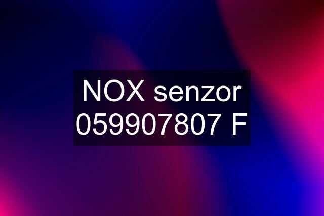 NOX senzor 059907807 F