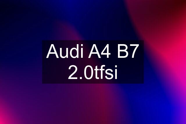 Audi A4 B7 2.0tfsi