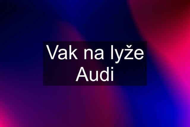 Vak na lyže Audi