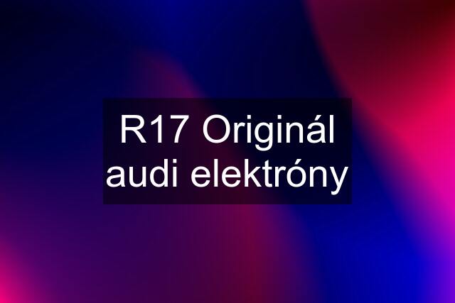 R17 Originál audi elektróny