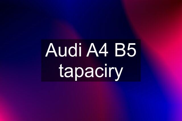 Audi A4 B5 tapaciry