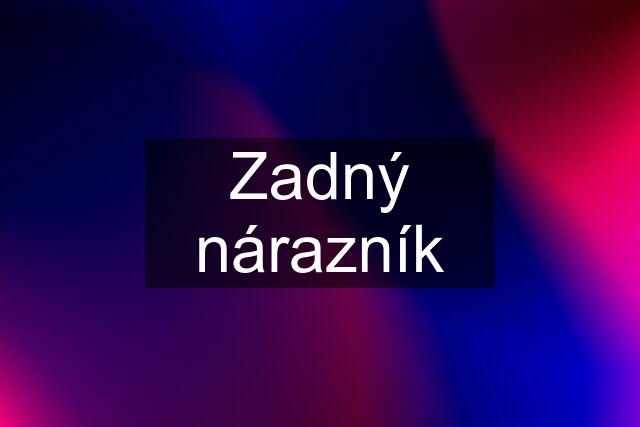 Zadný nárazník