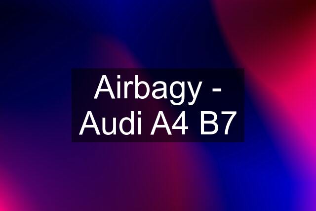 Airbagy - Audi A4 B7