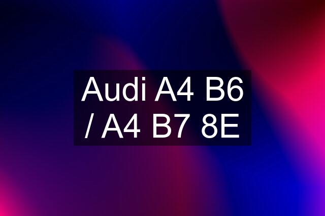 Audi A4 B6 / A4 B7 8E