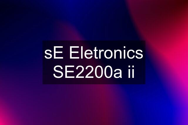 sE Eletronics SE2200a ii