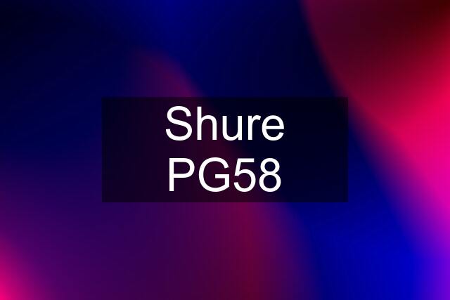 Shure PG58