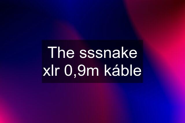 The sssnake xlr 0,9m káble