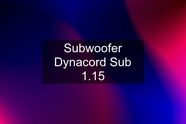 Subwoofer Dynacord Sub 1.15