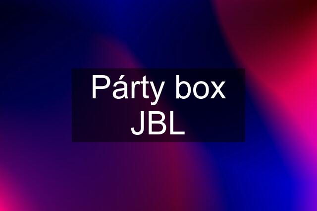 Párty box JBL