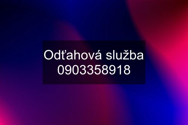 Odťahová služba ☎️☎️