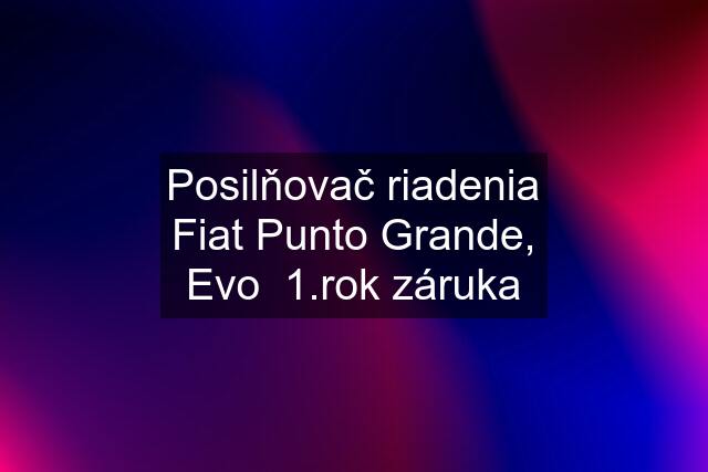 Posilňovač riadenia Fiat Punto Grande, Evo  1.rok záruka