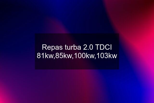 Repas turba 2.0 TDCI 81kw,85kw,100kw,103kw