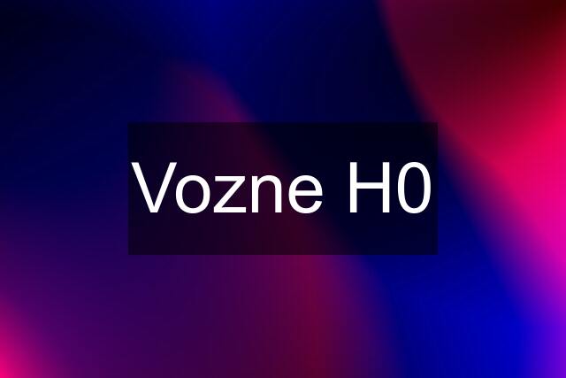 Vozne H0