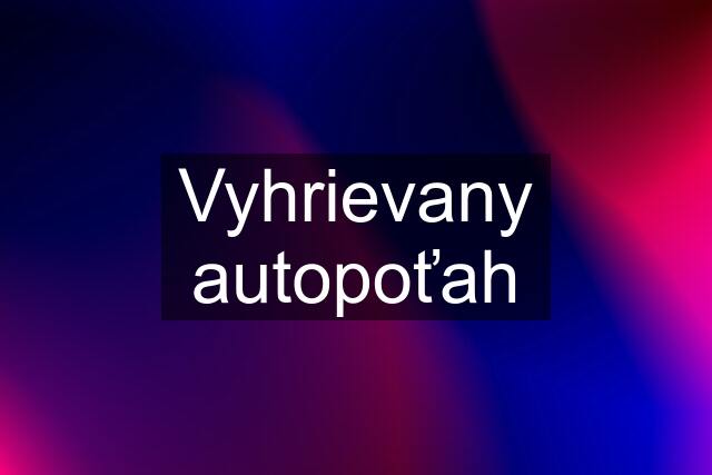 Vyhrievany autopoťah