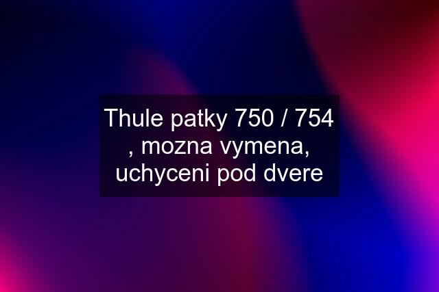 Thule patky 750 / 754 , mozna vymena, uchyceni pod dvere