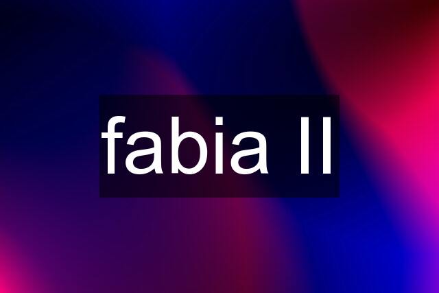 fabia II