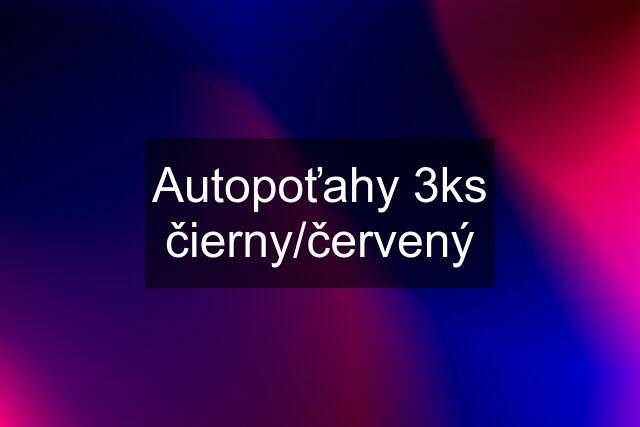 Autopoťahy 3ks čierny/červený