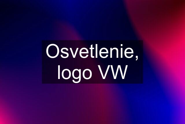 Osvetlenie, logo VW