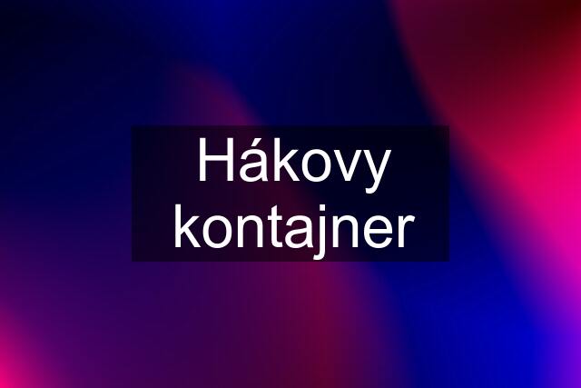 Hákovy kontajner