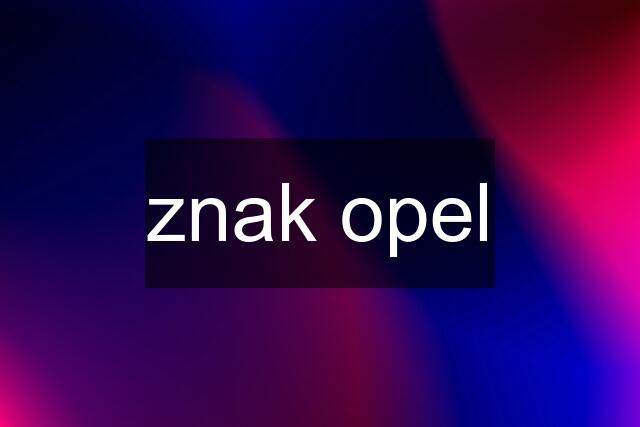 znak opel