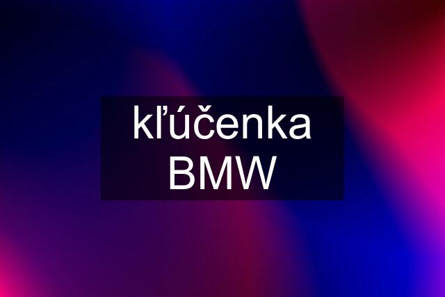 kľúčenka BMW